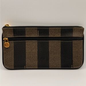 Fendi  Pequin Striped Zipper Pouch